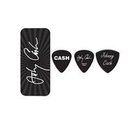 Jim JCPT03M Boite en Metal de 6 Motif Johnny Cash Signature Médiators