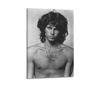 Jim Morrison - Affiches sur toile - Décoration murale décorative - Style rétro - Pour salon, chambre à coucher - 50 x 75 cm - Style cadre