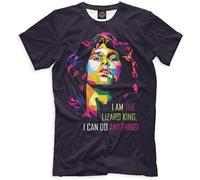 Jim Morrison t-Shirt - American Singer The Doors Band Psychedelic Rock Tee Black