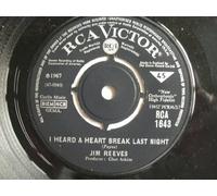 JIM REEVES I Heard a Heart Break Last Night/Golden Memories & Silver Tears 7"