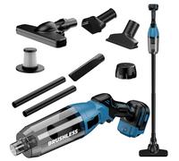 JIMACRO 2 Modèle Aspirateur Balai sans Fil Puissant, 2 en 1 Aspirateur à Main sans Fil Batterie avec 4 Buses Multifonctions et Lampes LED pour Poils d'animaux Voiture Maison