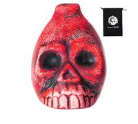 JIMACRO Sifflet de Mort Aztèque, 125+Db Aztec Death Whistle avec Sac, Sifflet de La Mort Aztec pour Halloween Cadeau Fête (Orange)