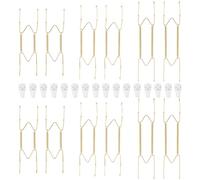 Jimcairy Lot de 12 cintres invisibles pour plaques murales, supports de plaque en laiton de 20,3 cm, 25,4 cm, 30,5 cm avec 16 crochets muraux