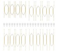 Jimcairy Lot de 16 cintres muraux invisibles en laiton de 15,2 cm, 20,4 cm, 25,4 cm, 30,5 cm avec 20 crochets muraux