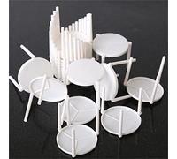 JIMCOM Lot de 100 supports à pizza en plastique blanc pour boîte à pizza, support pour récipient de restaurant, boîtes de restauration et service à emporter