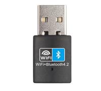 Jimenez Adaptateur USB WiFi Bluetooth V4.2, Carte Réseau sans, Émetteur D'Antenne WiFi, Récepteur Internet PC LAN