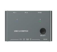 Jimenez Nouveau -KM234T USB3.0 2 Entrées 4 Sorties USB Sharer 4 Ports Imprimante Partage Clavier et Souris