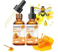 Jimerito Lot de 2 gouttes de miel pour les yeux, gouttes de miel Jimerito Bee pour les yeux, gouttes de miel d'abeille pour la santé des yeux, la vision, l'immunité