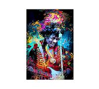 Jimi Hendrix - Affiche de célébrité artistique musicale 2 sur toile - Décoration murale - Pour salon, chambre à coucher - Sans cadre : 30 x 45 cm
