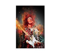 Jimi Hendrix - Affiche de célébrité artistique musicale - Poster 5 sur toile - Décoration murale - Pour salon, chambre à coucher - Sans cadre - 50 x 75 cm