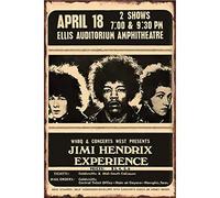 JIMI HENDRIX EXPERIENCE - Plaque murale en fer rétro - Panneau d'avertissement en métal - Décoration pour bar, café, garage, hôtel, bureau