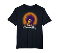 Jimi Hendrix Halo Portrait with Signature Vintage Band T-Shirt, Homme Grandes Tailles, Noir, 5X Tall