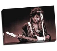 Jimi Hendrix Impression Sur Toile Art Image encadrée Grand 50,8 x 76,2 cm A1