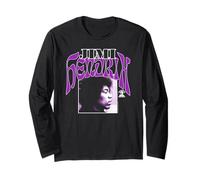Jimi Hendrix Purple Profile Groovy Vintage Band Manche Longue