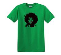 JIMI HENDRIX T-shirt en coton épais Motif légende de guitare Che Guevara, vert irlandais, L