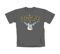 Jimi Hendrix - T-Shirt Homme Marron Jimi Hendrix "Winged Guitar" (Taille L)