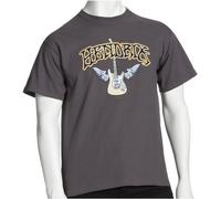 Jimi Hendrix - T-Shirt Homme Marron Jimi Hendrix "Winged Guitar" (Taille M)