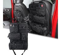 Jimikay Organisateur tactique de dossier de siège pour véhicules, panneau Molle, sac de rangement avec 5 poches Molle amovibles pour tous les véhicules tels que Jeep, SUV, voiture, Ford, Chevy, Toyota