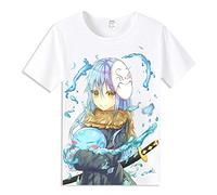 jiminhope Anime That Time I Got Reincarnated as a Slime T-Shirt Manches Courtes été Rimuru Tempest T-Shirt Rimuru benimaru T-Shirt
