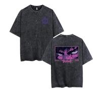 jiminhope Berserk Washed Retro T-Shirt Double-Sided Print Berserk Rune Warrior Norse Guts Pullover Swordsman Vintage Do Old Tops Casual Oversized T-Shirt