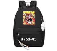 jiminhope Chainsaw Man Sac À Dos Anime Power Imprimer Petit Pendentif Zipper Voyage Sac À Dos Mignon Dessin Animé Étudiant Sac pour Garçons Filles