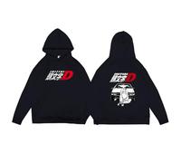 jiminhope Initial D Anime imprimé Hoodie Drift AE86 Automne lâche Manches Longues Voiture de Course Unisexe Casual Sweatshirt