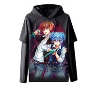 jiminhope Unisexe Assassination Classroom Anime Sweat À Capuche Automne Faux Deux Pull À Manches Longues Korosensei Shiota Akabane Imprimé Top Causal