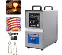 JIMINHUIXIN Four de Forge & Chauffeur par Induction HF 15KW, 30-100KHz, Machine à Chauffage Tri-étages, pour Forge, Recuit, Soudage et Fusion Or/Argent/Cuivre