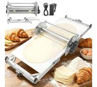 JIMINHUIXIN Laminoir à Pâte Électrique Professionnel - Épaisseur Réglable 2-30 mm, Machine à laminer la pâte Pliable, Acier Inoxydable - pour Pâte Feuilletée, Croissants, Pizza, Fondant & Pâtisserie