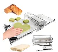 JIMINHUIXIN Machine à Pâte Feuilletée Électrique Professionnel- Laminoir à Pâte Réglable de 2 à 30 mm, Pliable, Acier Inoxydable - pour Boulangerie, Pâtisserie, Croissants, Fondant et Pizzas