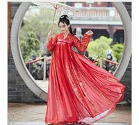 JIMINISO Été Chinois Hanfu Princesse Robe Femmes fée Folk avec Kimono Femme Danse Costume Oriental vêtements Chinois