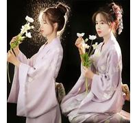 JIMINISO Kimonos pour femme - Kimono traditionnel japonais - Robe de cosplay - Geisha Yukata - Longue robe d'été - Vêtements de photographie pour femme