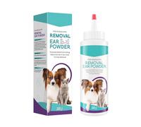 Jimklpy Poudre Nettoyante pour Les Oreilles des Chiens Et Chats, Formule Douce À Base d'Extraits Végétaux, pour Une Hygiène Régulière, Adaptée À Toutes Les Races, Oreilles Saines Et Propres