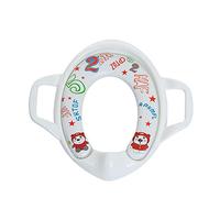 Jimmackey Réducteur de Toilette enfants Bebe, Siège de Toilette Bébé, Réducteur de WC pour Tout Petit avec Poignée de Coussin et Back Trainer, Conception Antidérapants, Toilettes Enfant Voyage (WH)