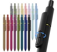 JIMMIDDA Lot de 16 stylos à encre gel colorée - Pointe moyenne de 0,7 mm - Séchage rapide - Rétractable - Pour journal intime, prise de notes - Vintage + Morandi