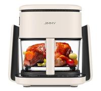 Jimmy Air Fryer et Poêle à Frire 2 en 1, Friteuse à air Transparente Fenêtre Visible 4L, écran Tactile, 8 Programmes de Cuisson, 1100W Friteuse sans Huile, Température et Durée Réglables, AF3