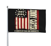 Jimmy Carter, 39e président, 1924-2024, drapeau américain vintage, 4x6, drapeau extérieur, panneau de jardin, bannière de jardin