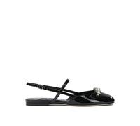 Jimmy Choo - Belinda Flat Slingback - Femme - Chaussures - Noir - Taille: 36 EU