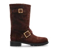 Jimmy Choo - Biker Mid Suede Bottes à cheville - Femme - Chaussures - Brun - Taille: 36 1/2 EU