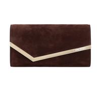 Jimmy Choo - Élégant Pochette en Daim avec Bandoulière Chaîne - Femme - Sacs - Brun - Taille: ONE Size