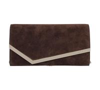 Jimmy Choo - Emmie Suede Clutch - Femme - Sacs - Brun - Taille: ONE Size
