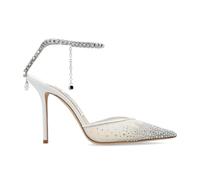 Jimmy Choo - Escarpins Saeda 100 - Femme - Chaussures - Blanc - Taille: 38 1/2 EU