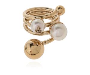 Jimmy Choo, Femme, Accessoires, Jaune, Taille: XS Logo ring