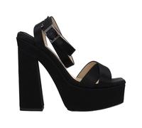 Jimmy Choo, Femme, Chaussures, Noir, Taille: 39 1/2 EU Sandales à Plateforme en Satin Noir
