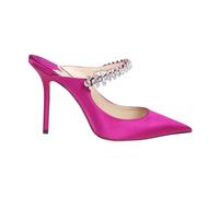 Jimmy Choo, Femme, Chaussures, Violet, Taille: 37 EU Sandales à Talons Rose en Satin avec Bride Ornée