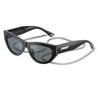 Jimmy Choo Femme JC5034BU 50006G Lunettes de soleil Acétate Noir Gris Cat Eye Miroir