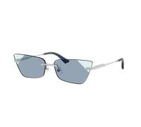 Jimmy Choo Femme Sunglass JC4012 - Couleur du Monture: Argent, Couleur de Lentille: Bleu dégradé Azur