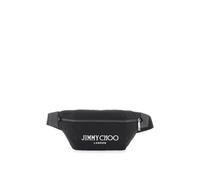 Jimmy Choo, Homme, Sacs, Noir, Taille: ONE Size Sac Banane en Nylon avec Logo Contrastant Imprimé