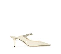 Jimmy Choo - Mules en cuir verni Bing 65 - Femme - Chaussures - Beige - Taille: 38 EU