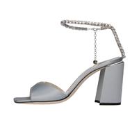 Jimmy Choo - Saeda Sandale Talon Bloc 85 - Femme - Chaussures - Bleu - Taille: 38 EU